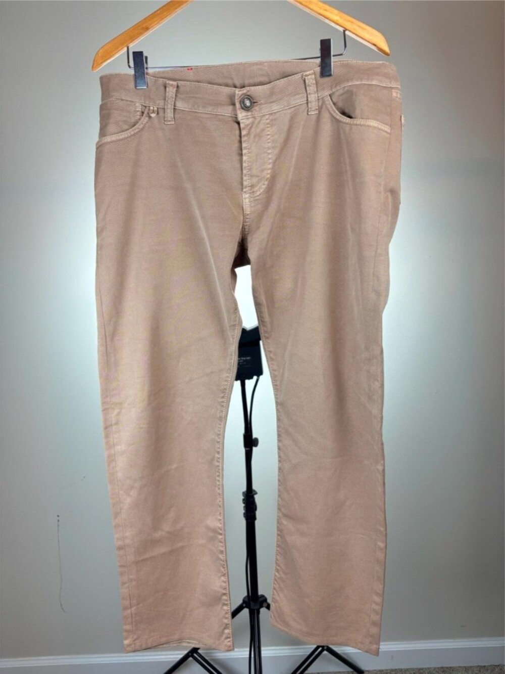 ISAIA Mens Khaki Jeans 36 x 29